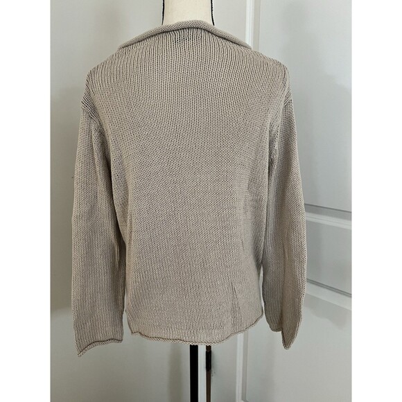 Wooden Ships Love Crew Neck Sweater Women's Size S/M Beige & Pink - Picture 8 of 11